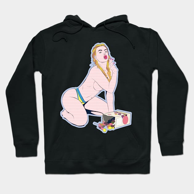 Pinup Girl Hoodie by Sauher